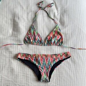 LSpace Colorful Zigzag Bikini Set